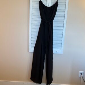 bebe Elegant Black Maxi Jumpsuit